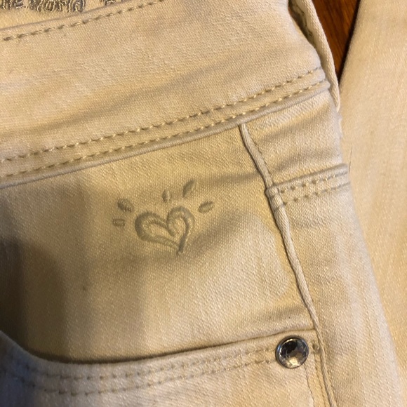 🦋3/$20 Justice offwhite cream colored jeans Sz 14 - Picture 4 of 6